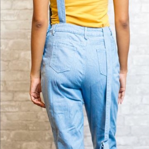 Light Blue Denim Overalls - Picture 2 of 2